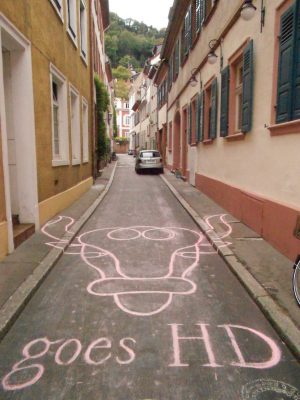 Straßenmalerei in Heidelberg