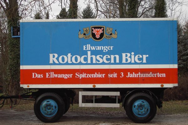 Rotochsenbier LKW Kühlwagen